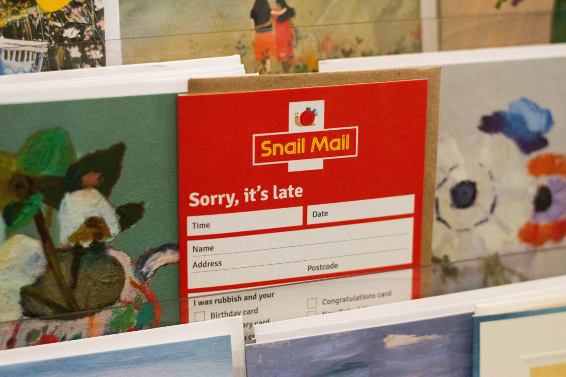 "Snail Mail" in Royal Mail typography