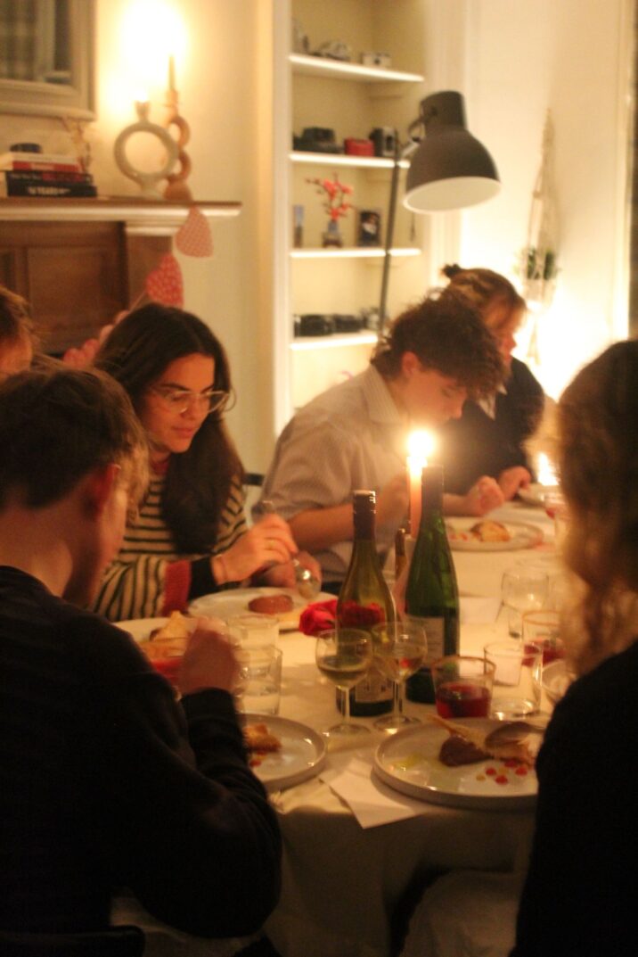 Cosy candlelit dining