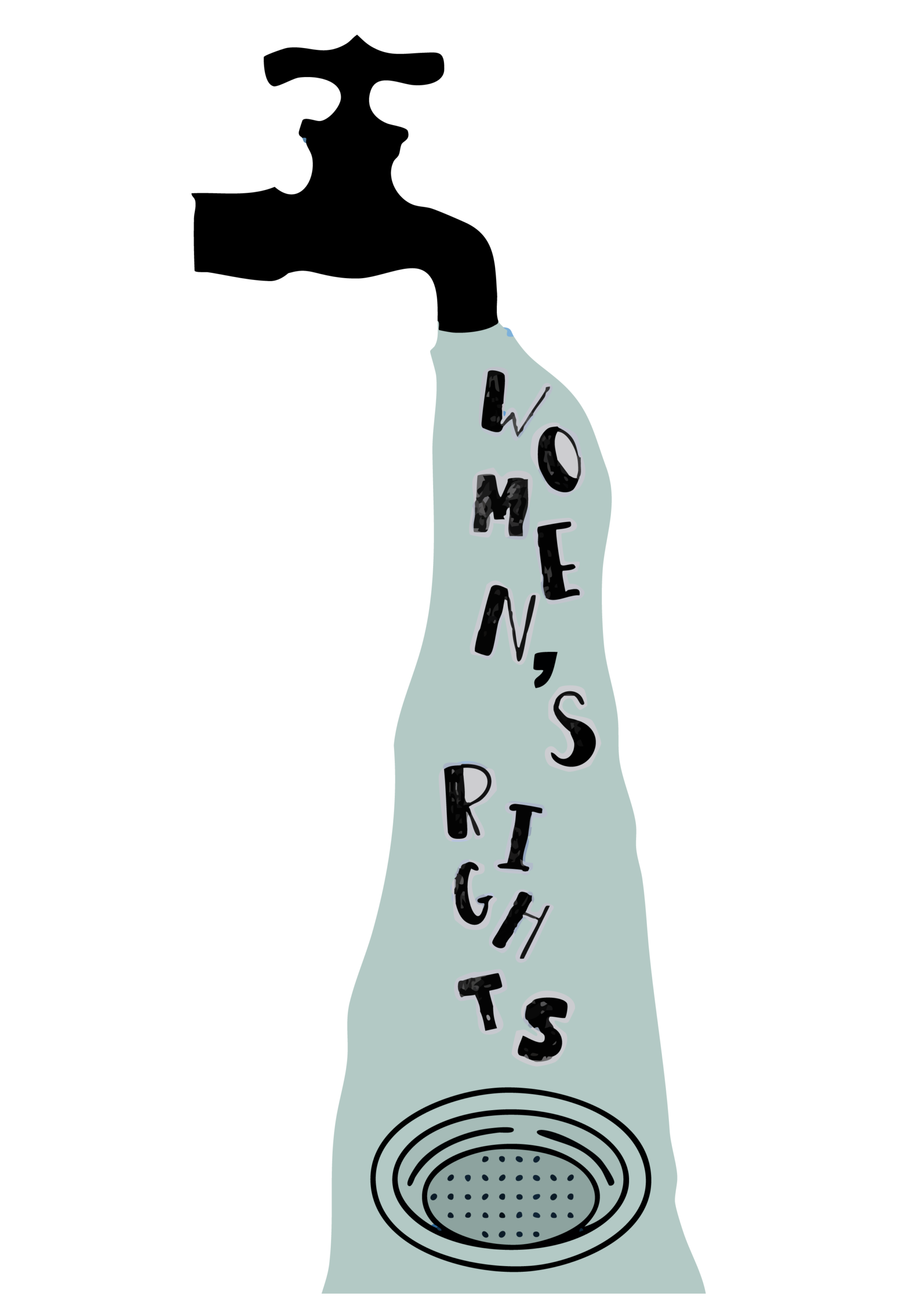 Graphic of women's rights being poured down the drain